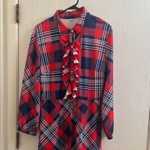 Vintage Red and Blue Plaid Dress